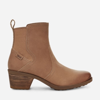 Dámské Chelsea Boots Teva Anaya WP Hnědé - CZ867780